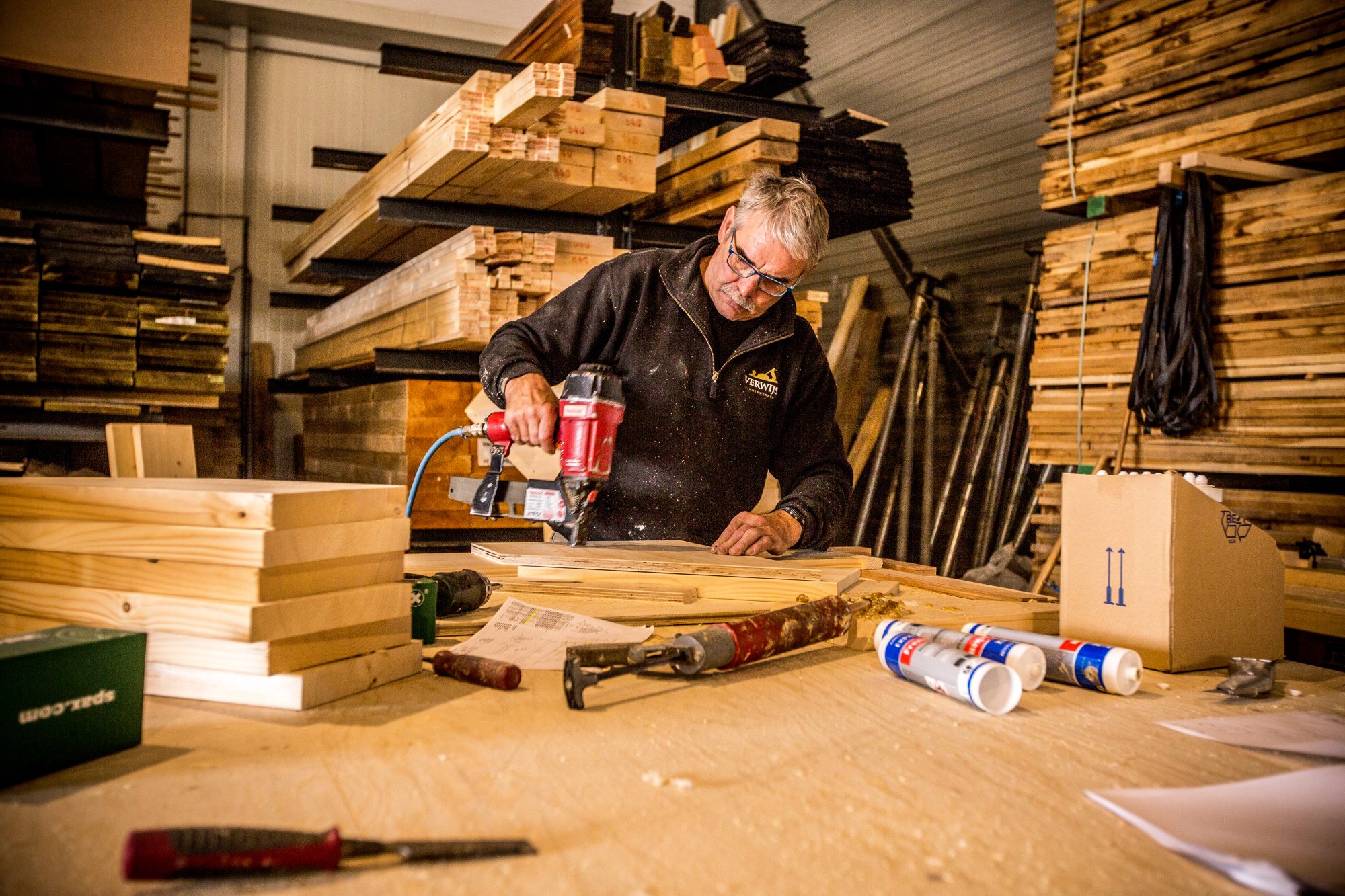 Productie van Houtskeletbouw